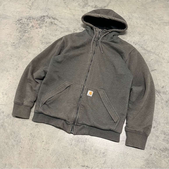 Carhartt Men's Sweatshirt Hoodie Small Rain Defender Full Zip - Picture 2 of 10